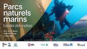 Affiche de l'exposition sur les 8 parcs naturels marins à La Rochelle, 2022