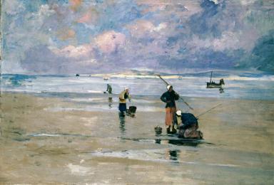 "Verrotières dans la baie" d'Eugène Chigot (1860-1923).